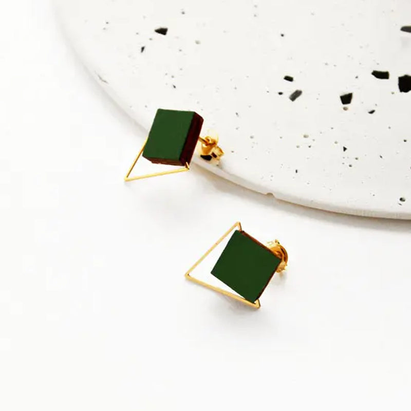 Pendientes - Square Studs Forest