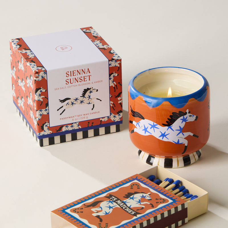 Vela en cuenco cerámico Paddywax - Sienna Sunset 🐴