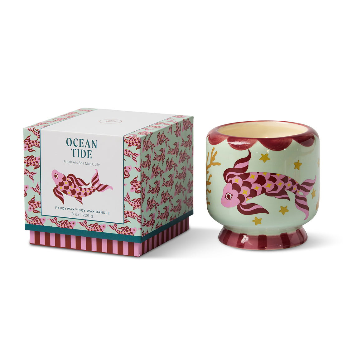 Vela en cuenco cerámico Paddywax - Ocean Tide 🐠