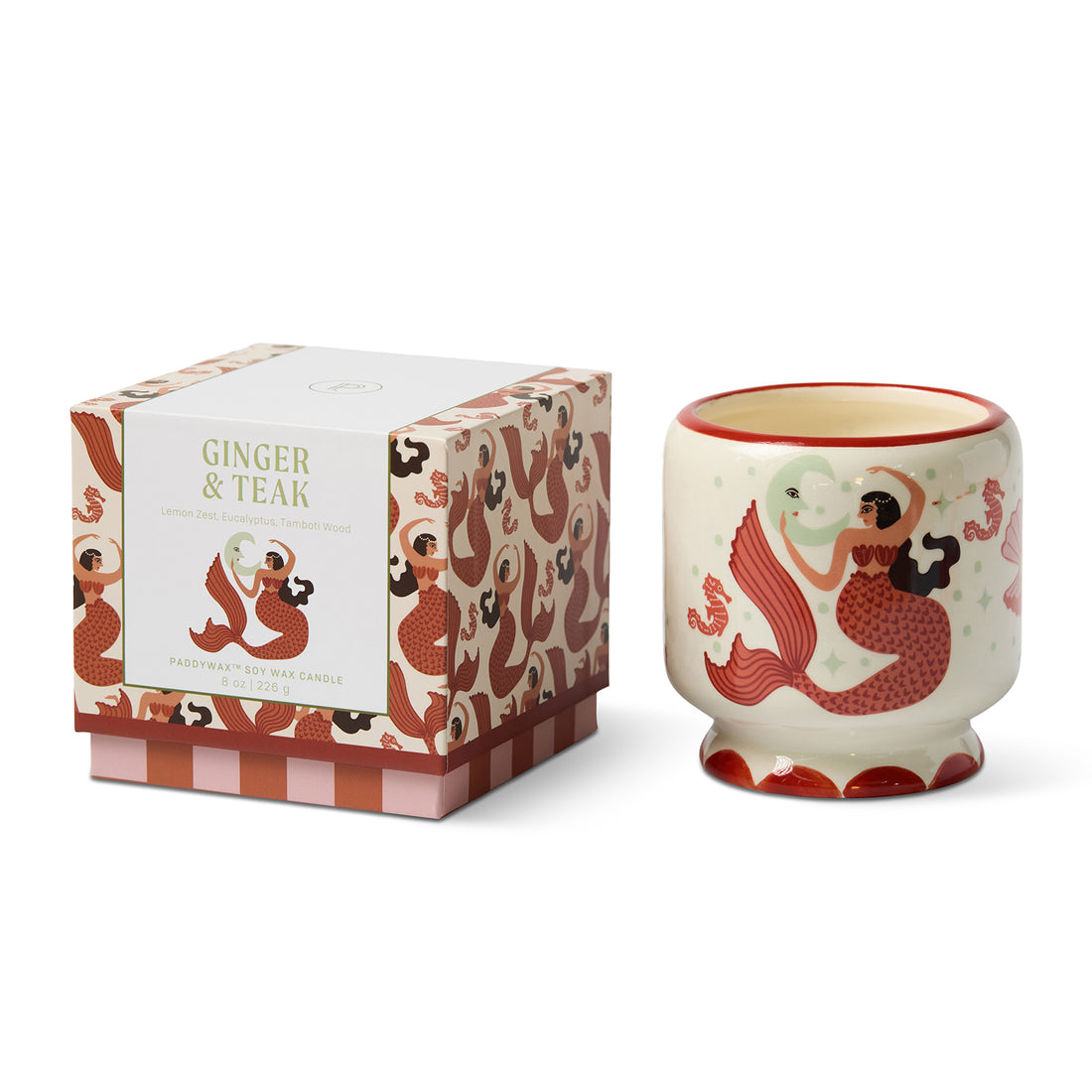 Vela en cuenco cerámico Paddywax - Ginger and Teak 🧜‍♀️🌙