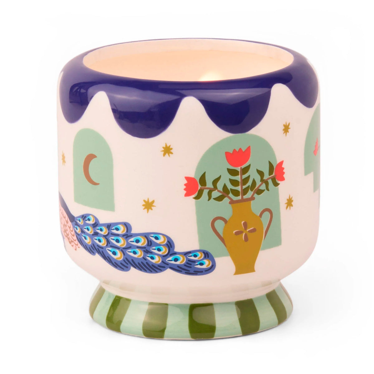 Vela en cuenco cerámico Paddywax - Misted Lime 🦚