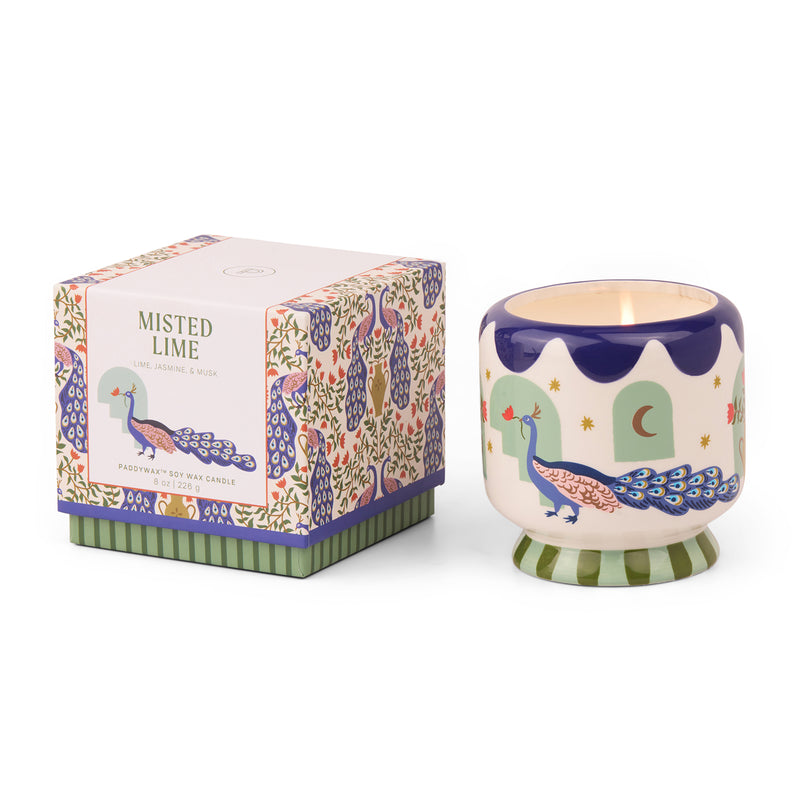 Vela en cuenco cerámico Paddywax - Misted Lime 🦚