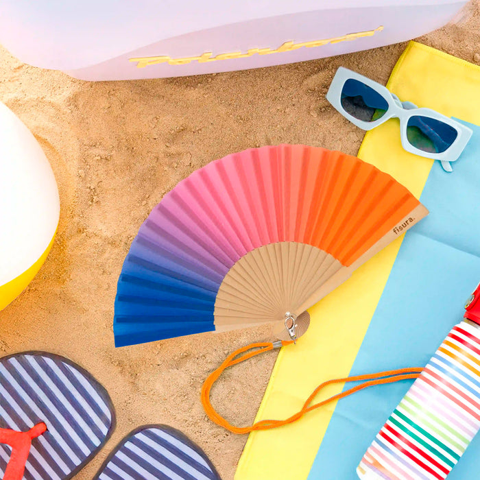 Abanico Mini Fisura - Degradado Rosa y Azul