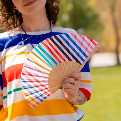 Abanico Mini Fisura - Rayas Multicolor