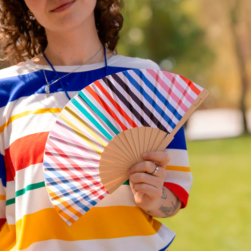 Abanico Mini Fisura - Rayas Multicolor