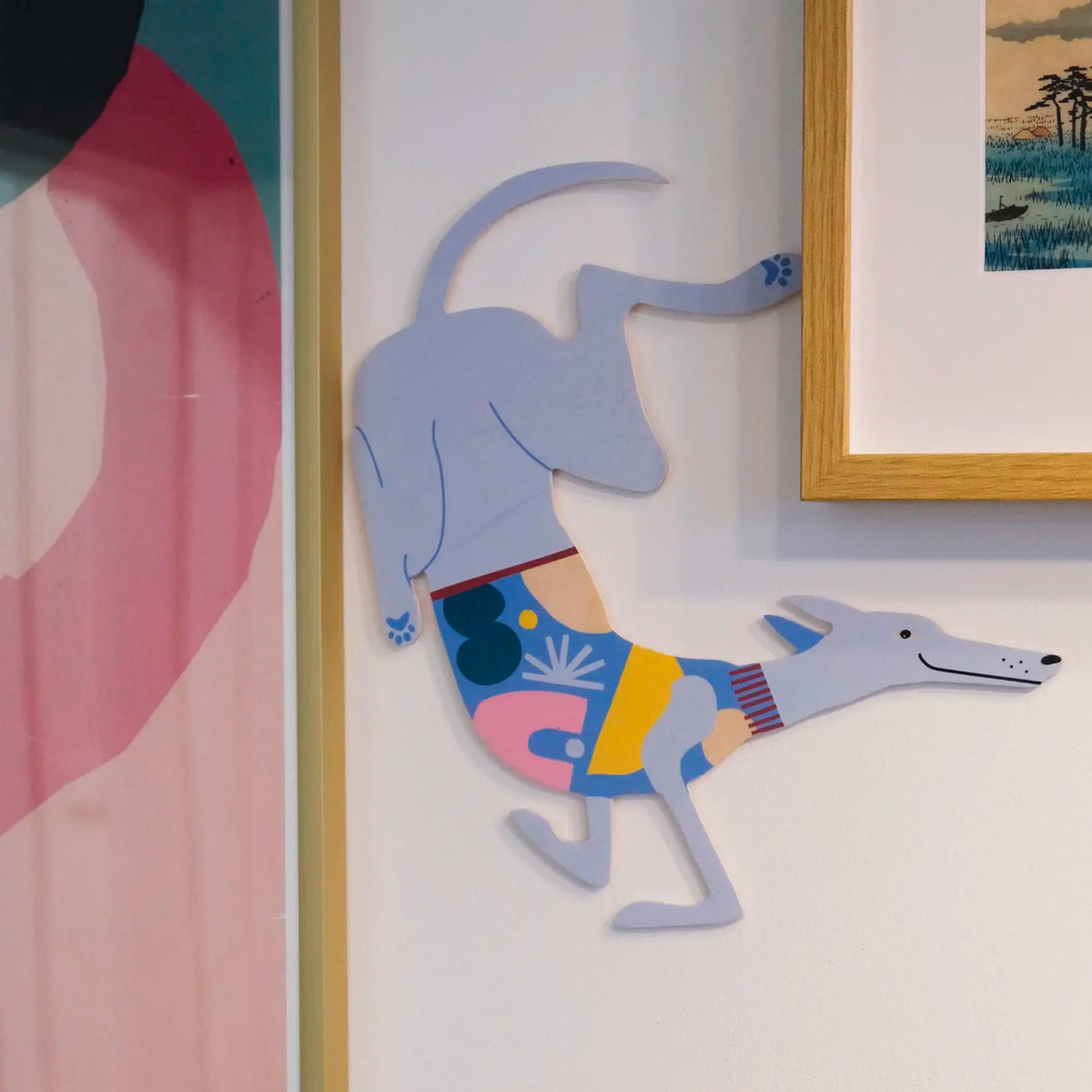 Decoración de pared - Perro gris