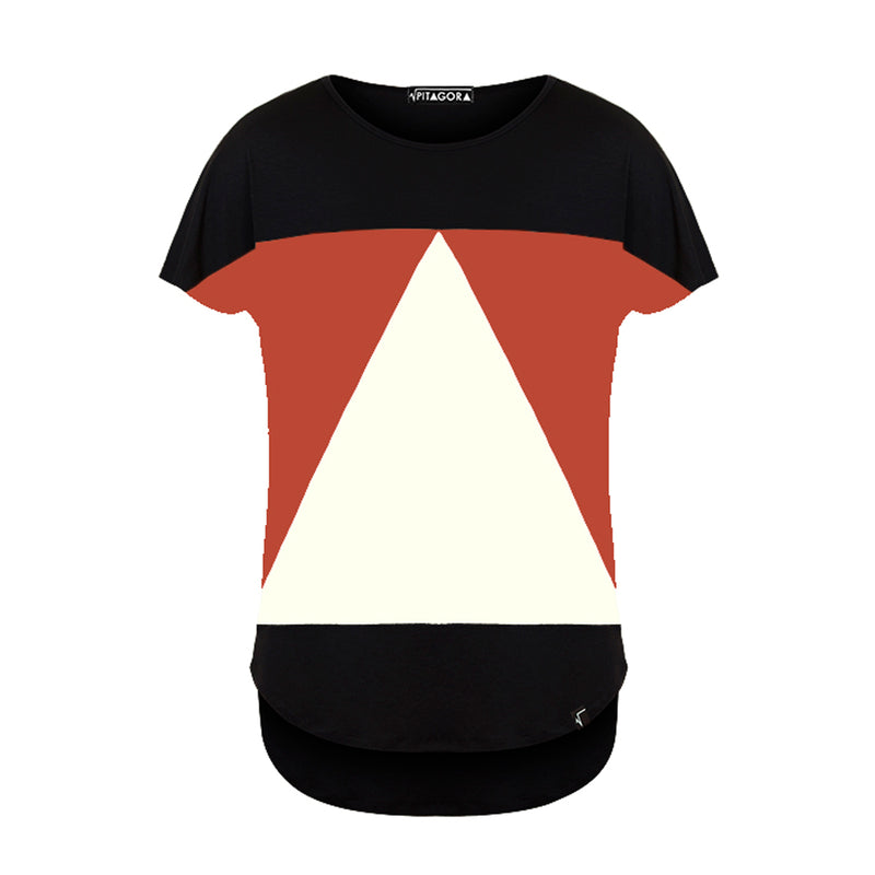 Camiseta Pitagora - Aequilaterus Negro Teja