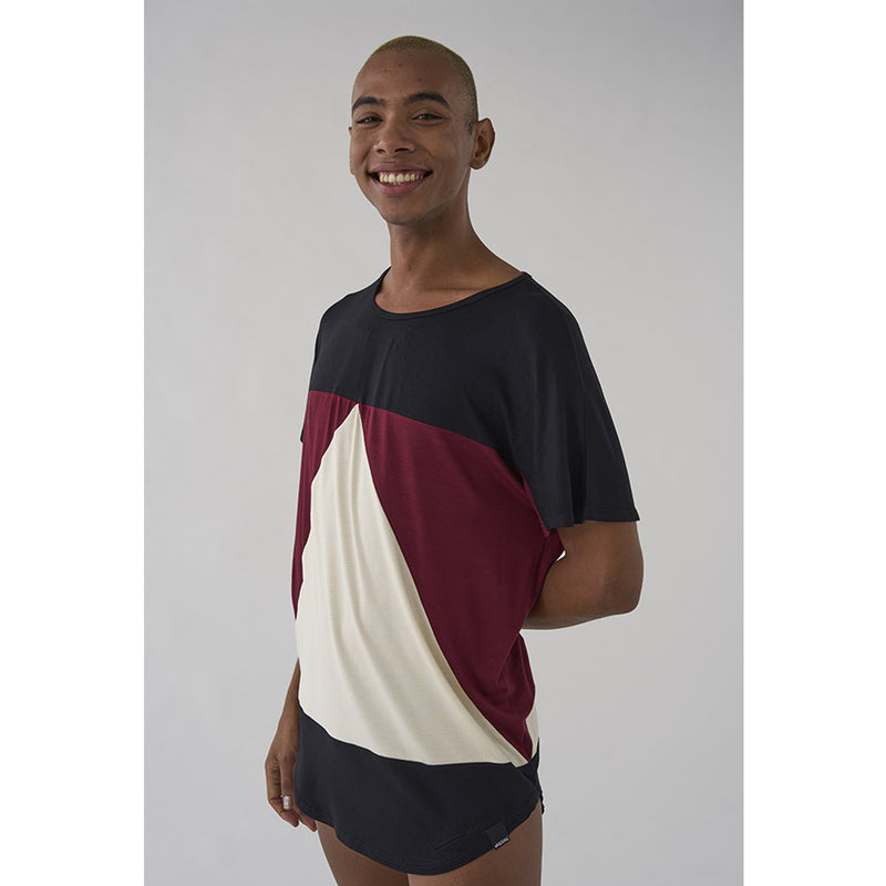 Camiseta Pitagora - Aequilaterus Negro Vino