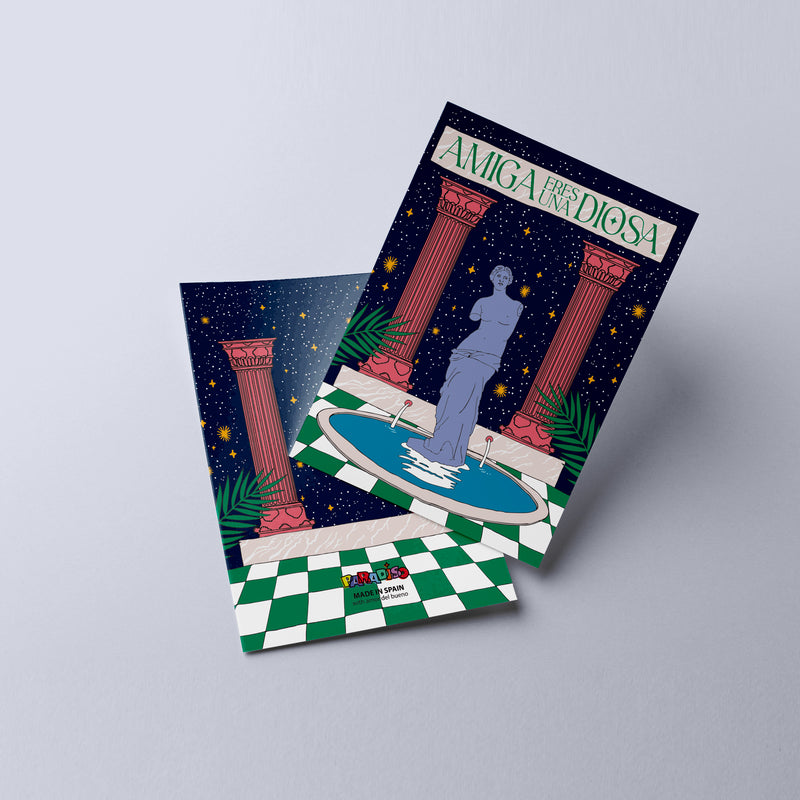 Postal - "Amiga, eres una Diosa"