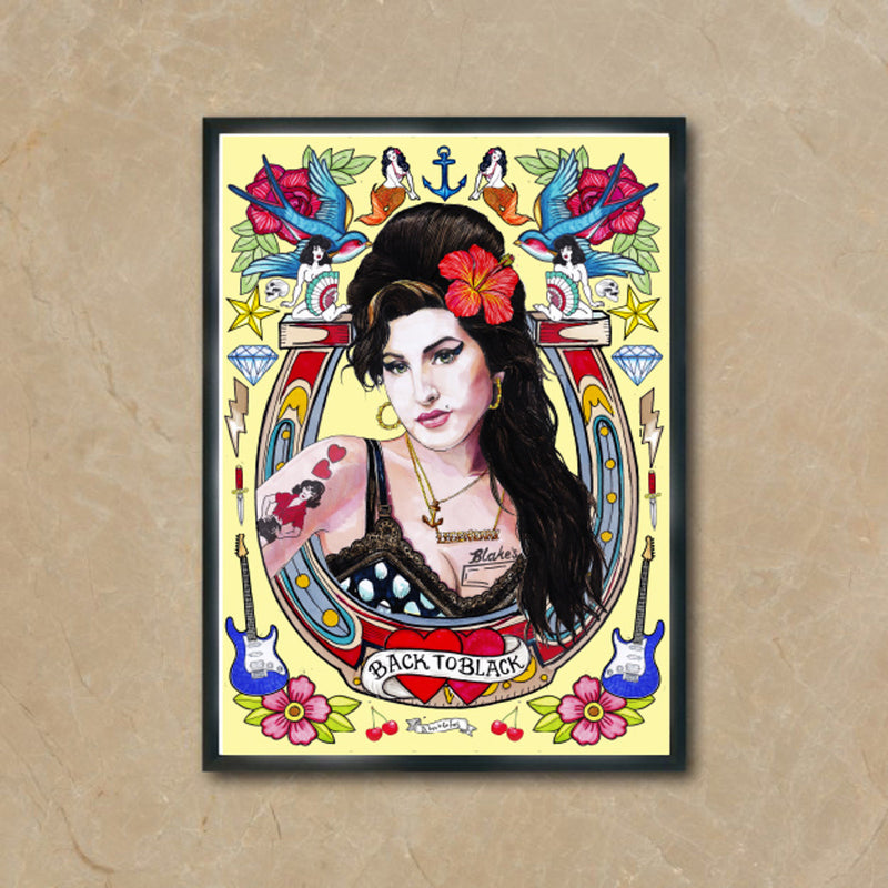 Print de El dios de los tres A3 - "Amy Winehouse"