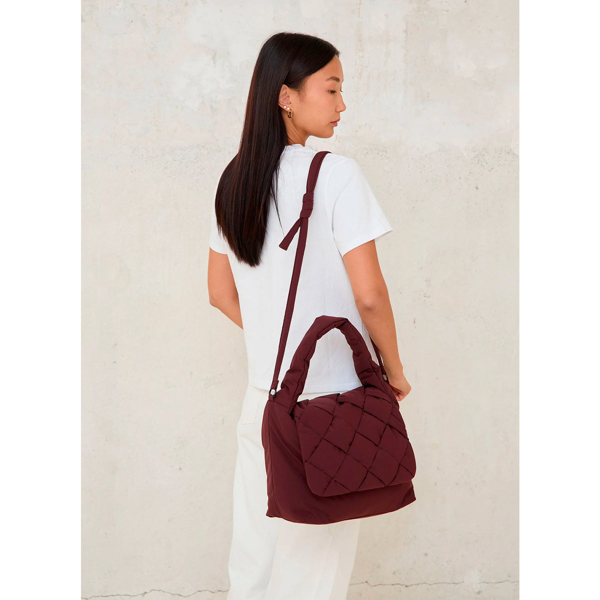 Bolso Lefrik - Ani Braided Burgundy