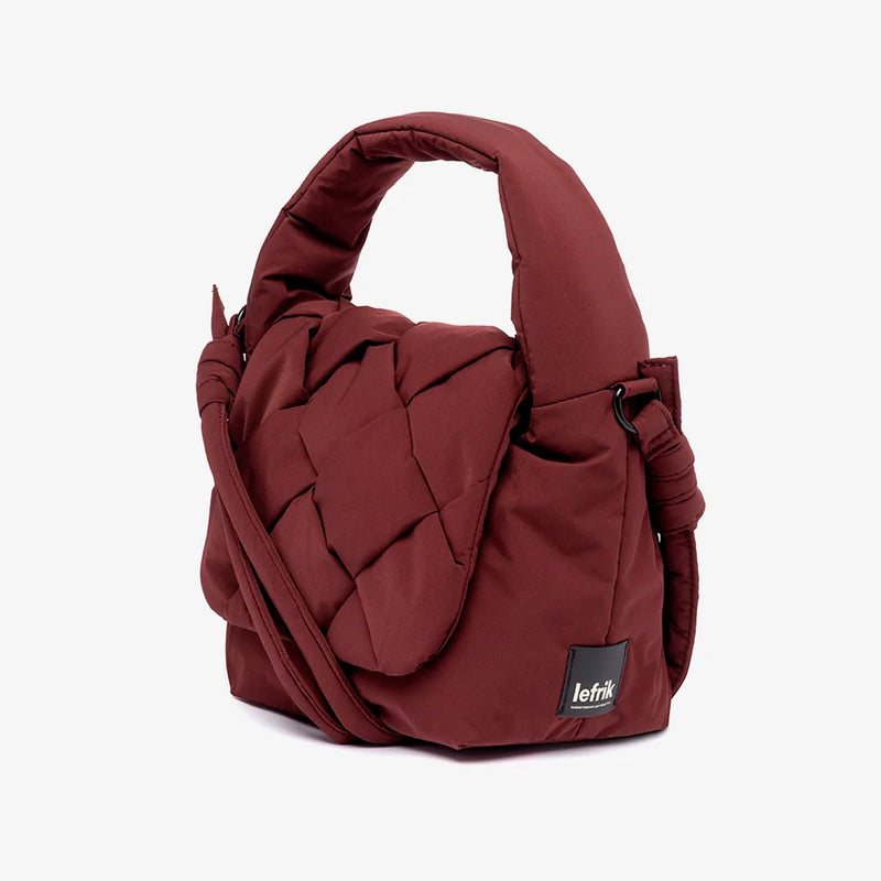 Bolso Lefrik - Ani Mini Braided Burgundy