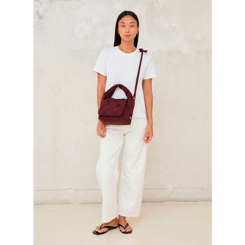 Bolso Lefrik - Ani Mini Braided Burgundy