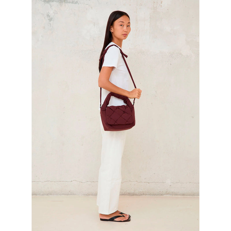 Bolso Lefrik - Ani Mini Braided Burgundy