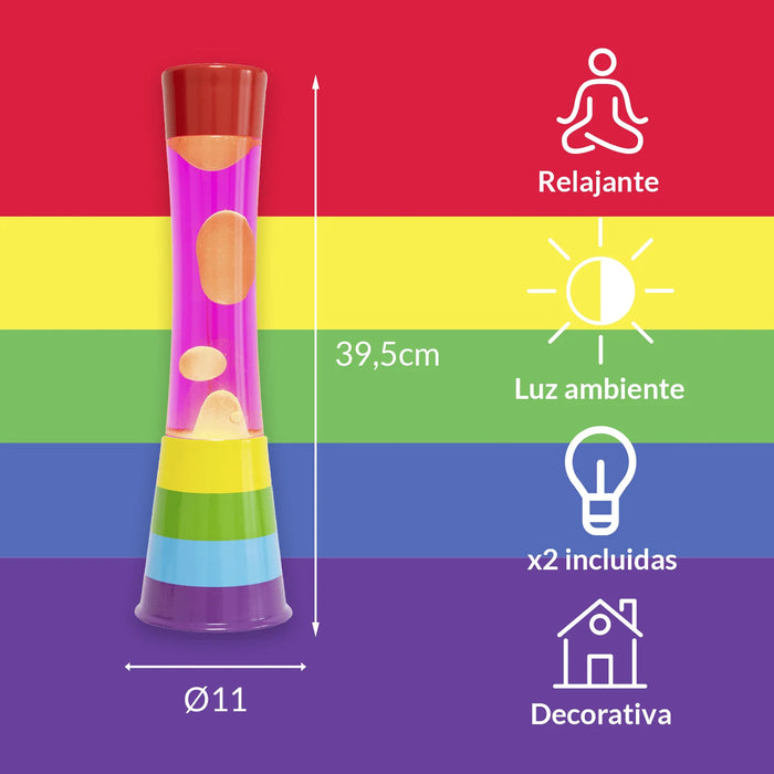 Lámpara de lava Fisura - Arcoíris 🌈