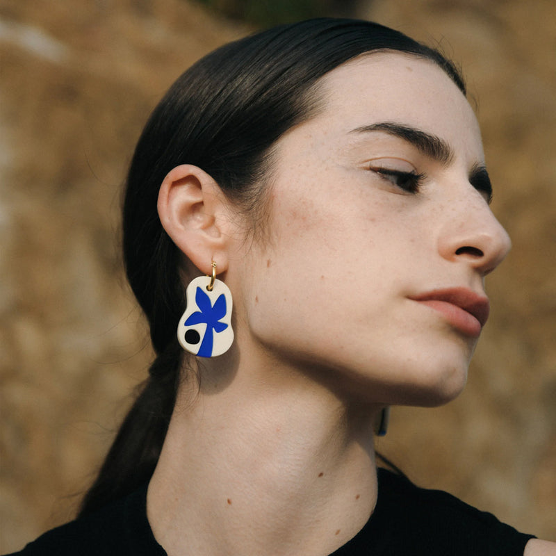 Pendientes de aro - Area azul