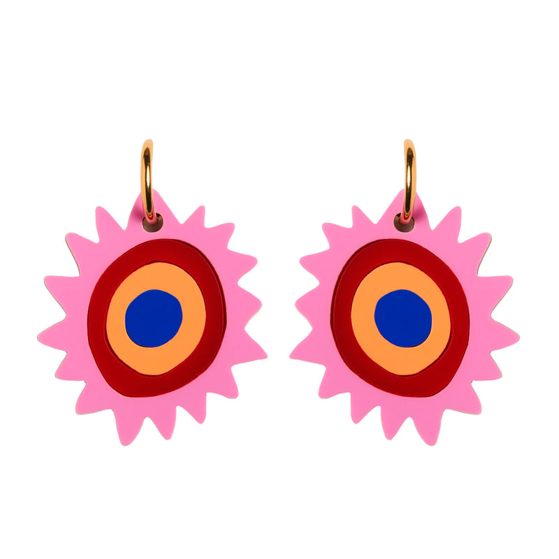 Pendientes - Erizo Rosa
