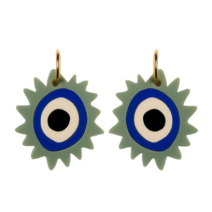 Pendientes - Erizo Verde