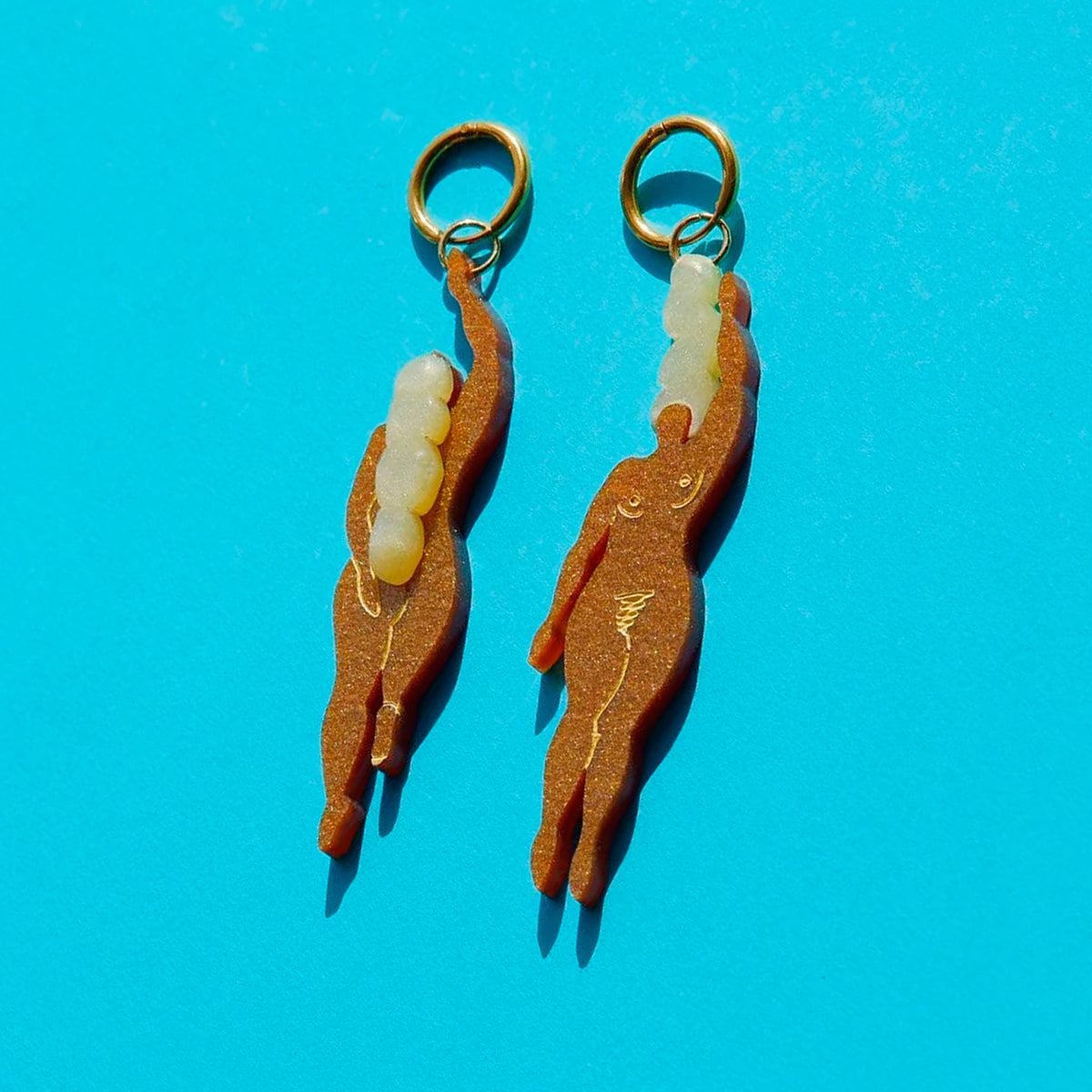 Pendientes - Aros Naire Marrón y Vainilla