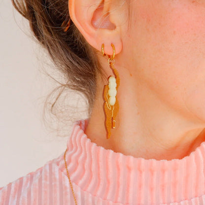 Pendientes - Aros Naire Marrón y Vainilla