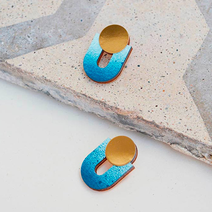 Pendientes - Studs Deep Blue / Ice Blue