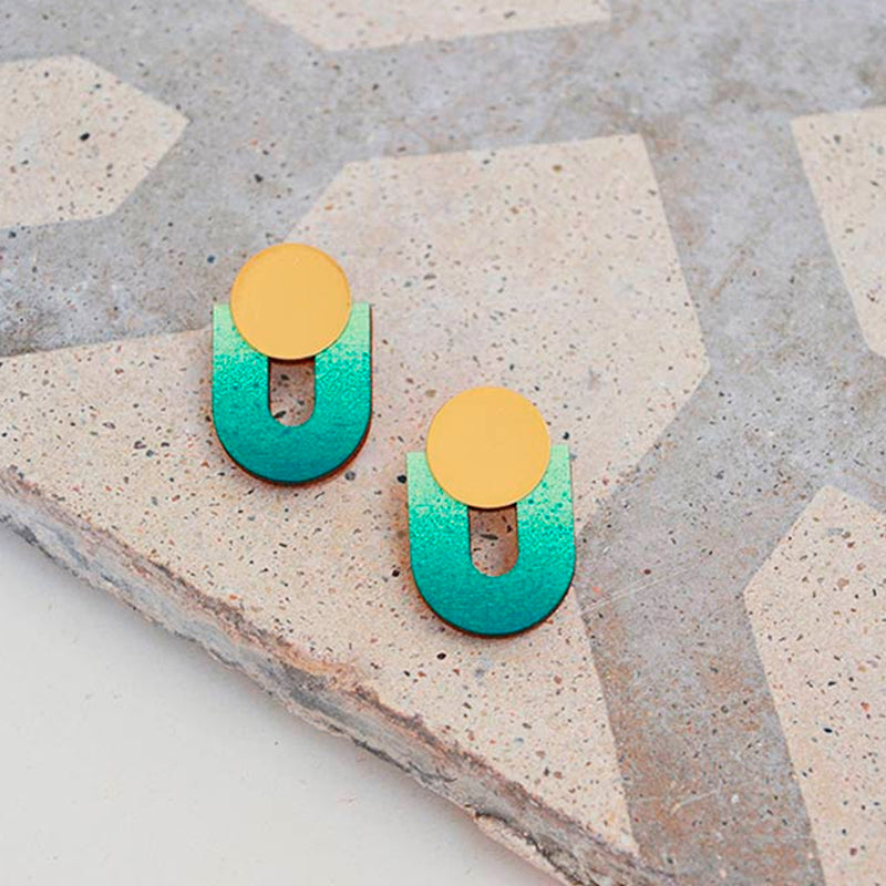 Pendientes - Studs Emerald / Soft Green