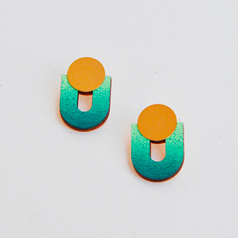 Pendientes - Studs Emerald / Soft Green