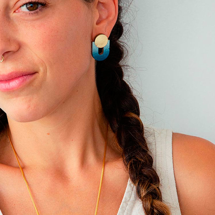 Pendientes - Studs Deep Blue / Ice Blue