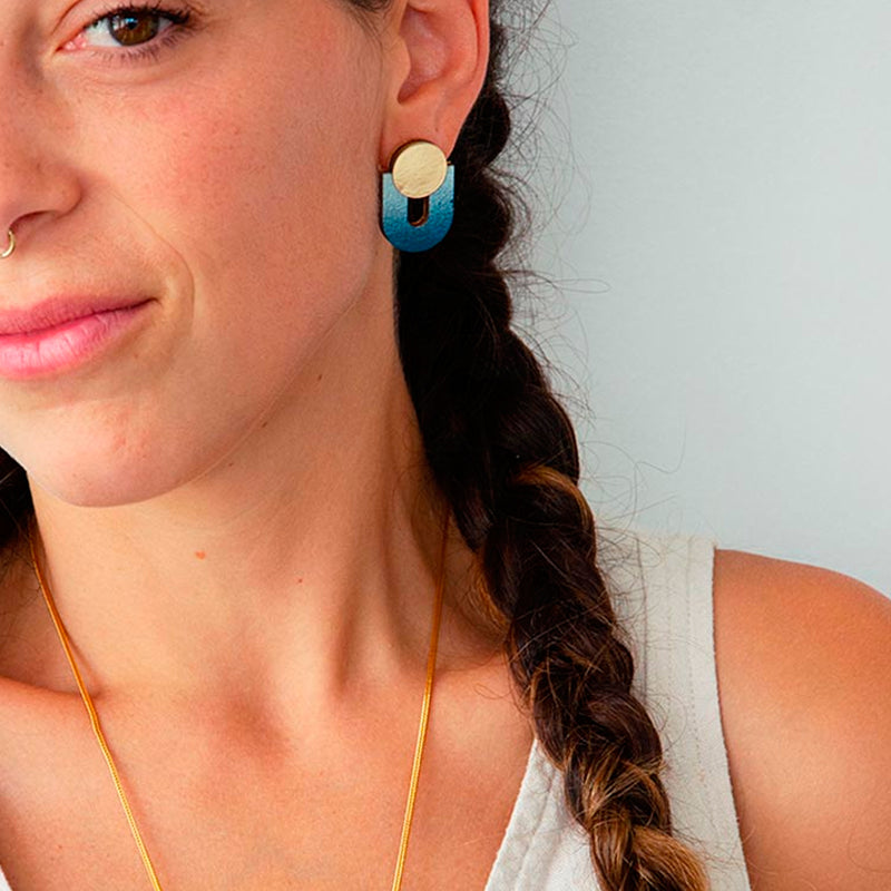 Pendientes - Studs Deep Blue / Ice Blue