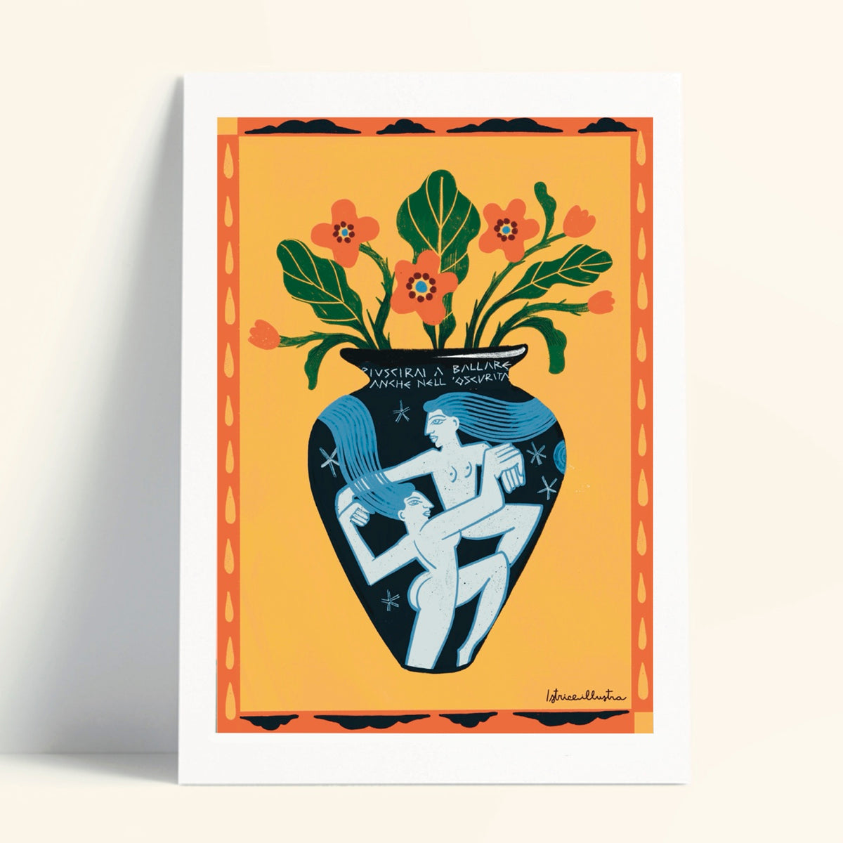 Print de Istriceillustra A3 - "Dance of happiness"