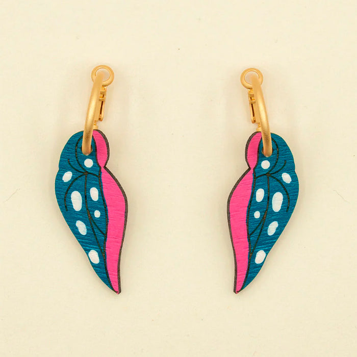 Pendientes de aro Materia Rica - Begonia