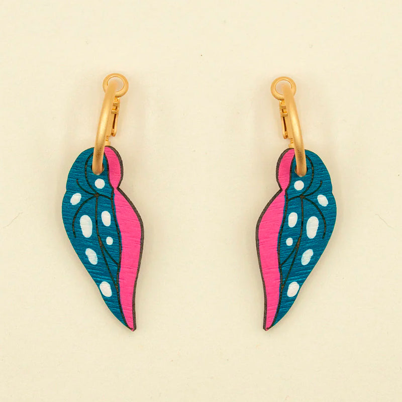 Pendientes de aro Materia Rica - Begonia