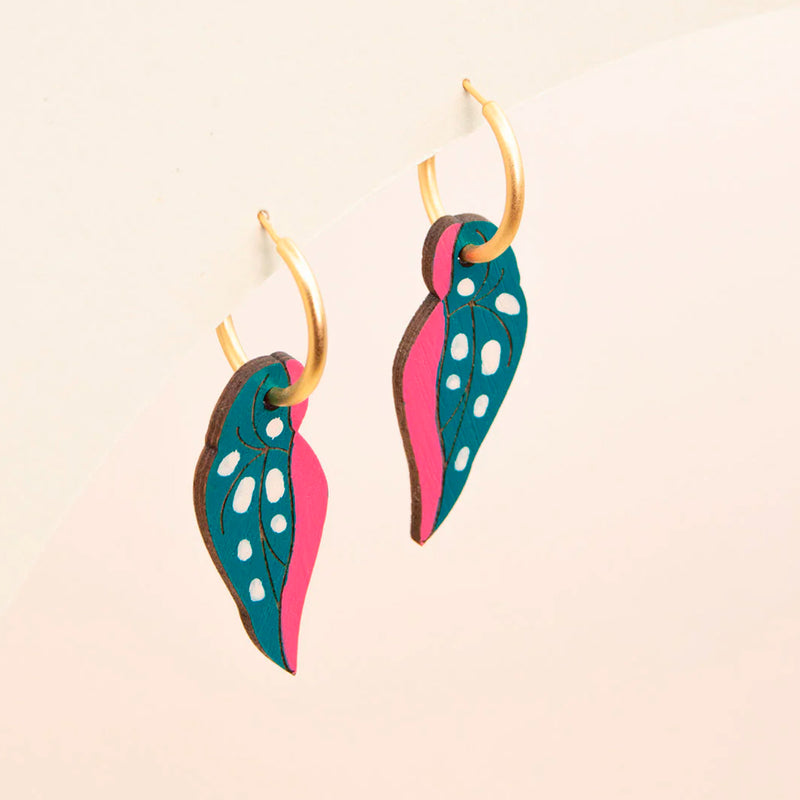 Pendientes de aro Materia Rica - Begonia