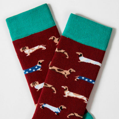Calcetines Besocks - BePets Burgundy 🐶🌭