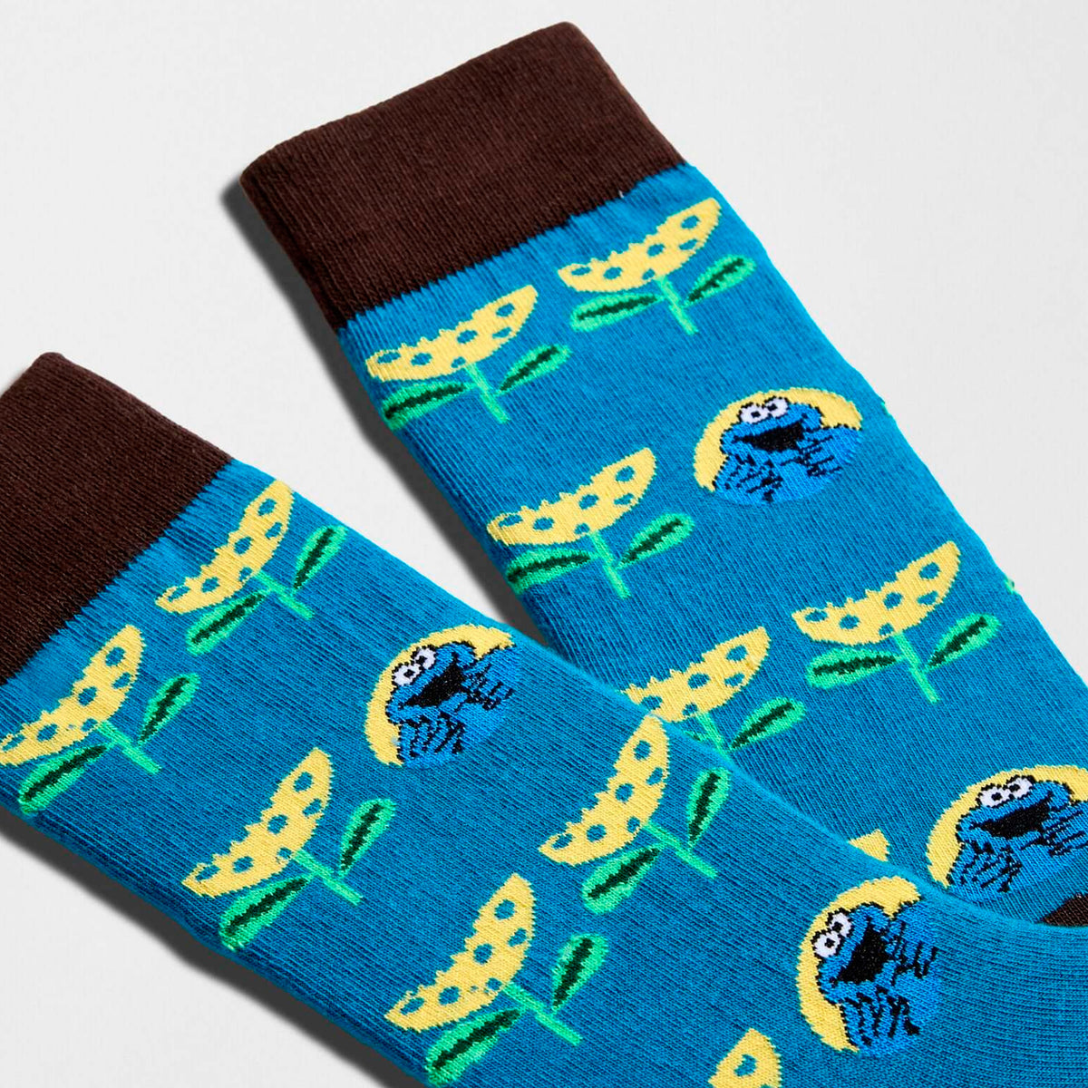 Calcetines Besocks - BeSesameStreet Cookie Monster Flower 🍪🌷