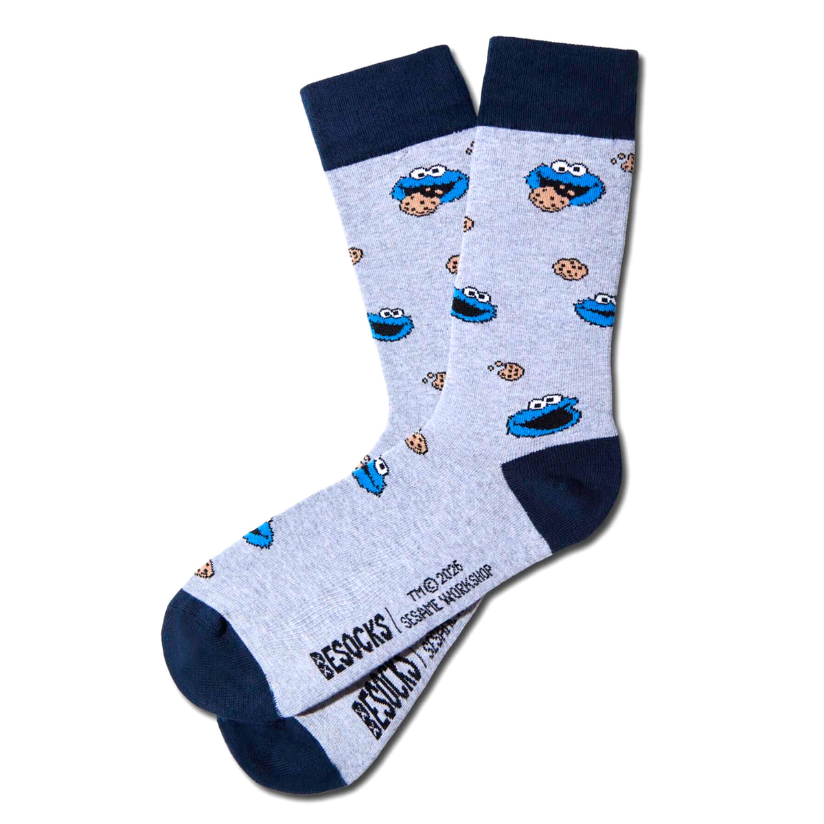 Calcetines Besocks - BeSesameStreet Cookie Monster Grey 🍪