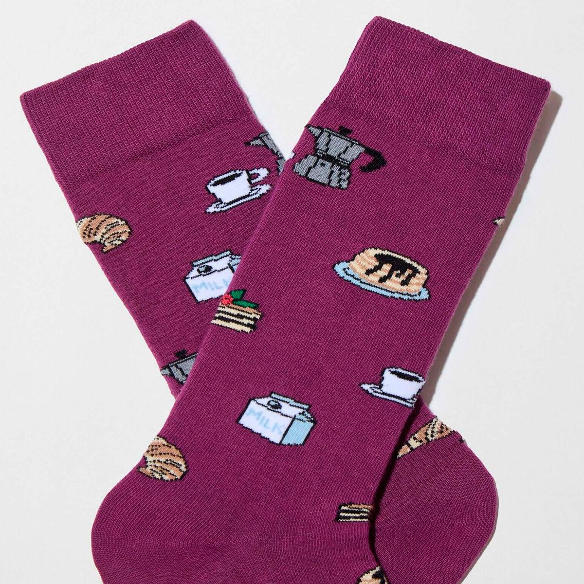 Calcetines Besocks - BeSweetBreakfast Purple ☕🥐
