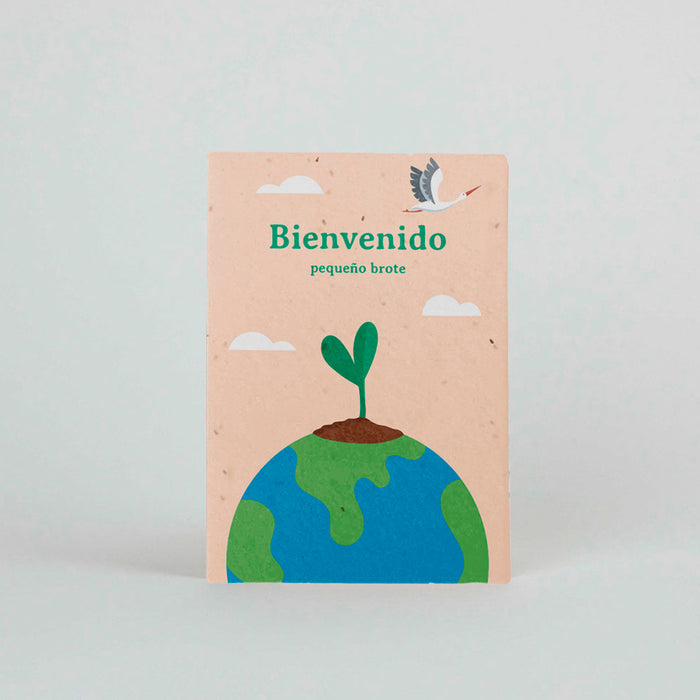 Postal plantable - "Bienvenido" 👶