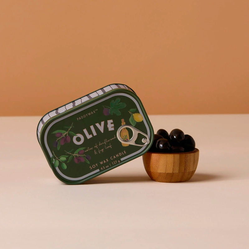 Vela en lata Paddywax - Oliva