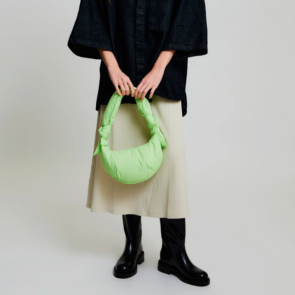 Bolso Lefrik - Biwa Micro Puffy Lime