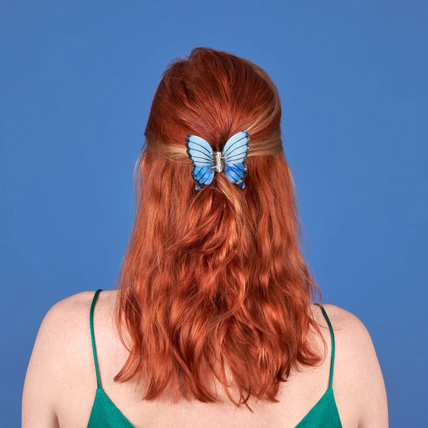 Pinza para el pelo - Mariposa azul