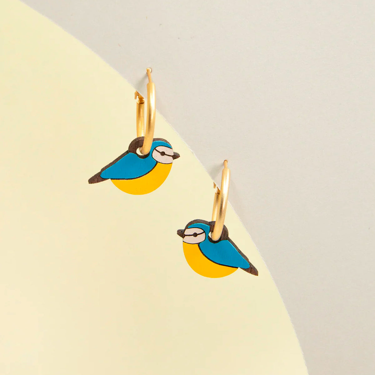 Pendientes de aro Materia Rica - Blue Tit