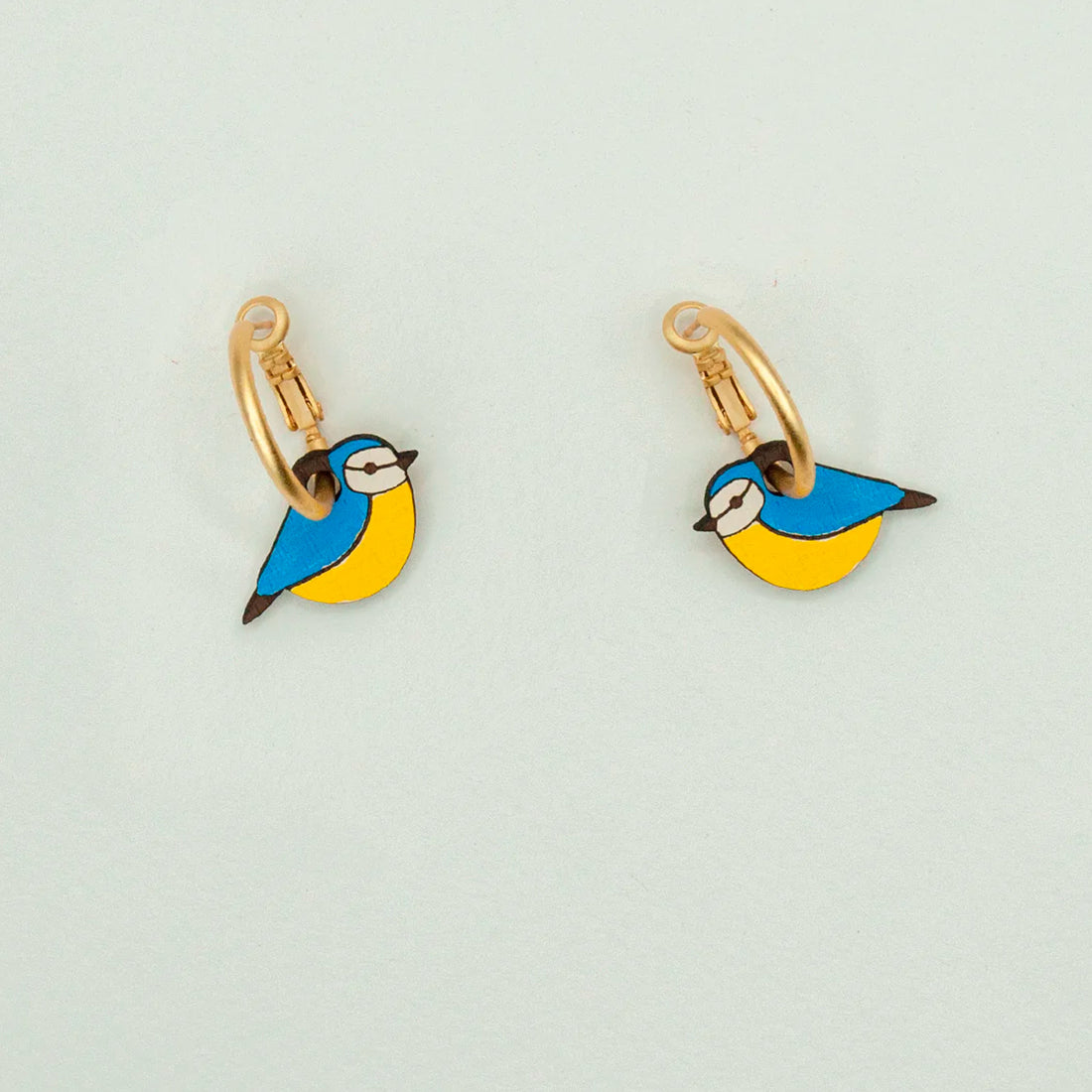 Pendientes de aro Materia Rica - Blue Tit