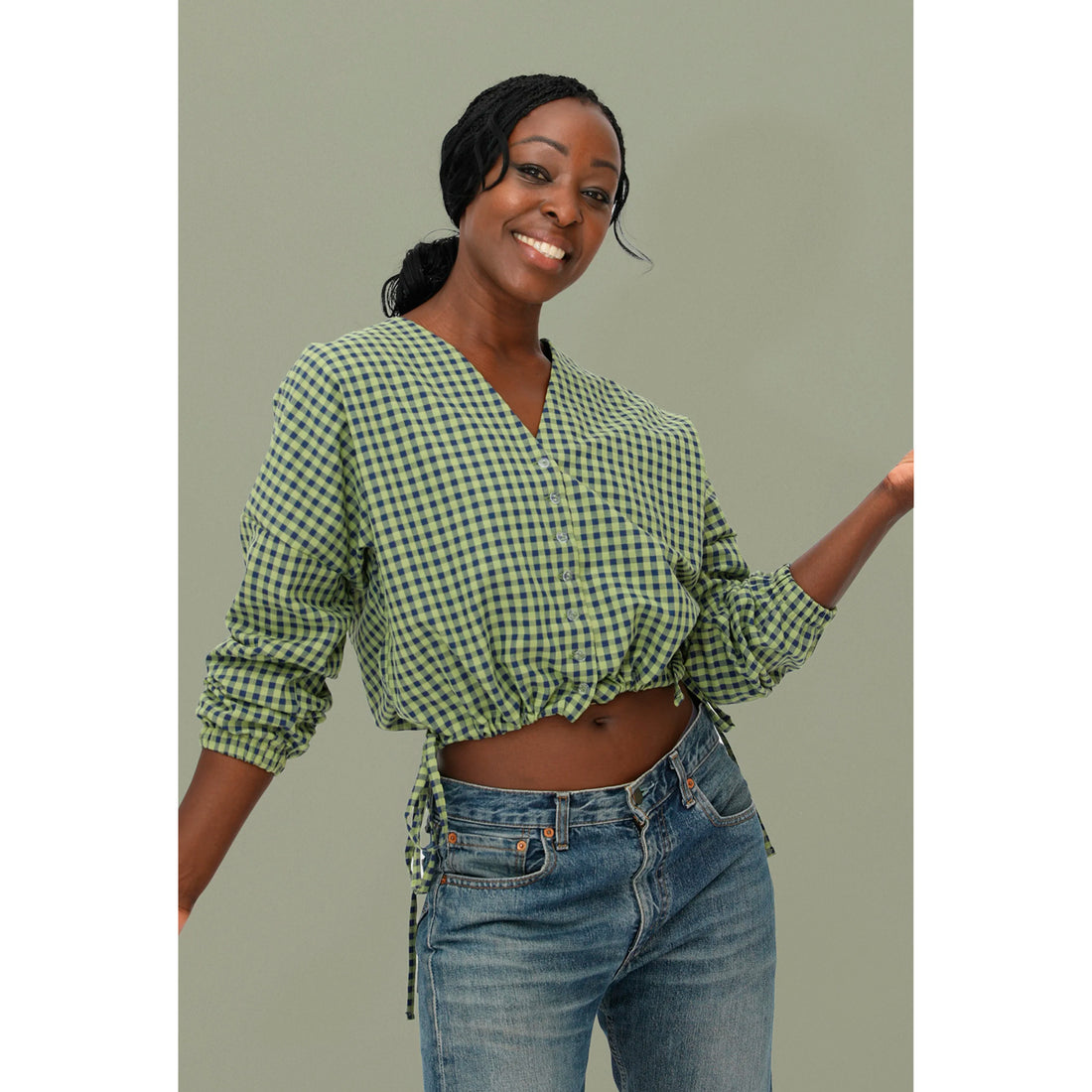 Blusa Casa Peseta - Molina Vichy Oliva