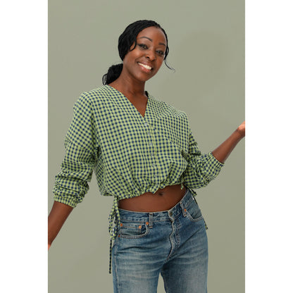 Blusa Casa Peseta - Molina Vichy Oliva
