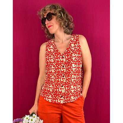 Blusa La Compiano - Mona Enredadera Roja