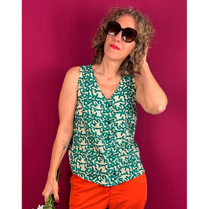 Blusa La Compiano - Mona Enredadera Verde