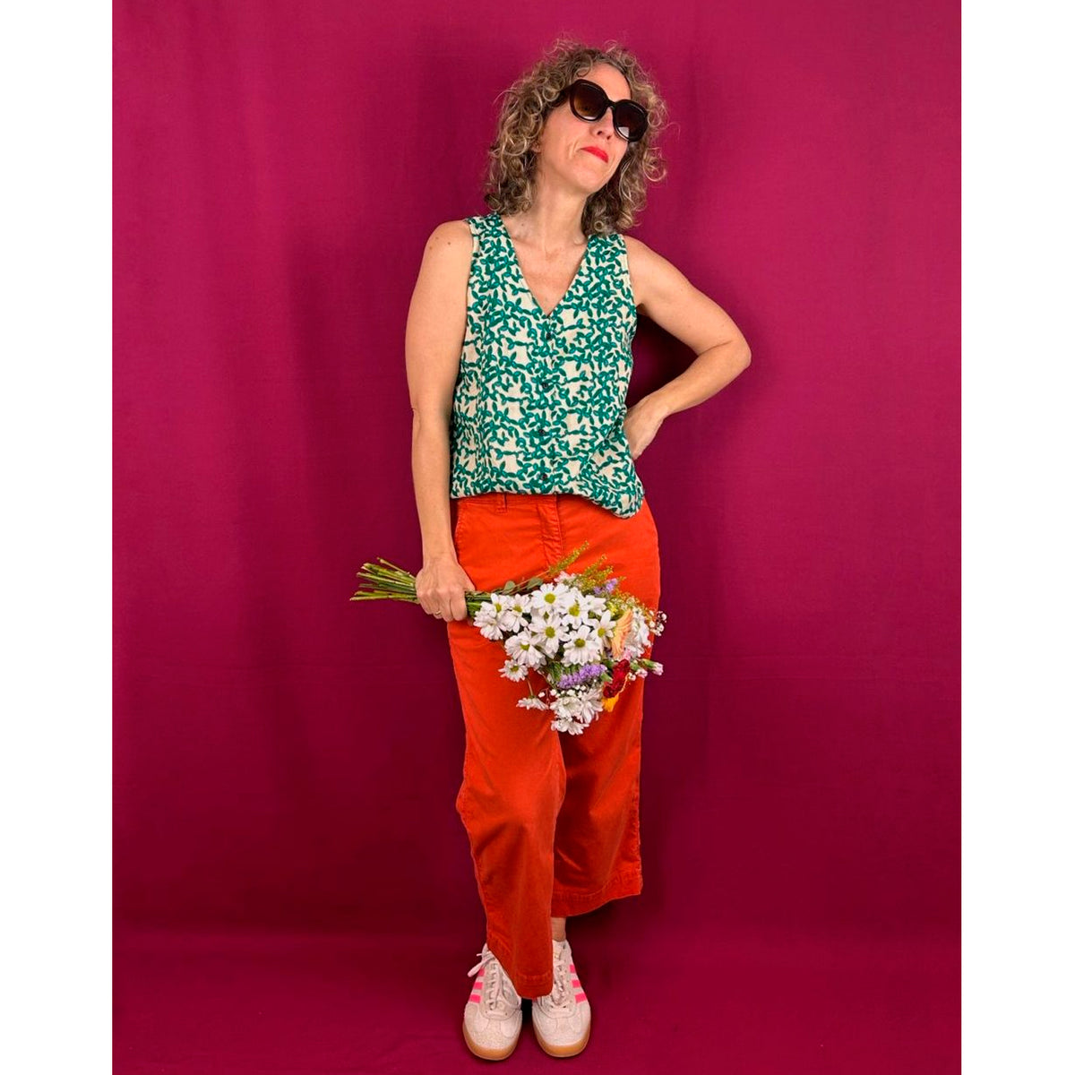 Blusa La Compiano - Mona Enredadera Verde