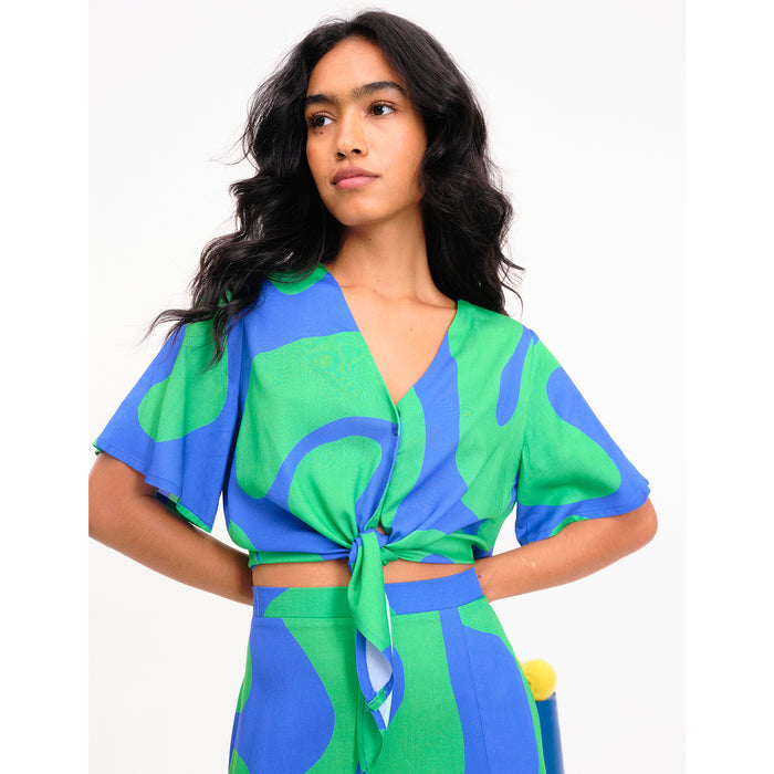 Blusa Béhulah - Olga Azul/Verde