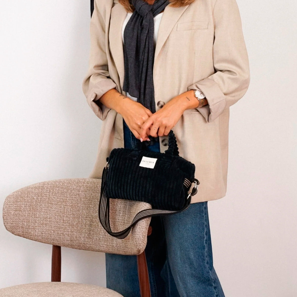 Bolso De La Mur - Asas Pequeño Curly